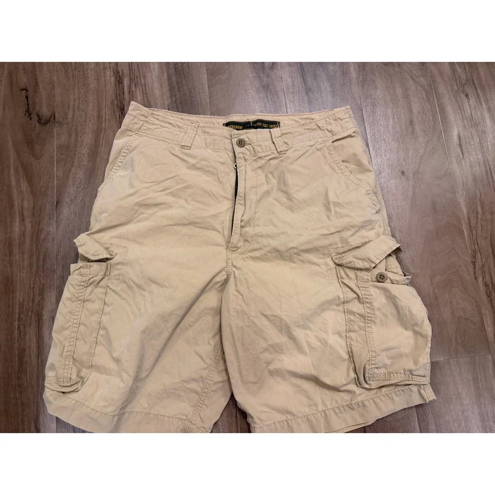 Vintage Abercrombie Fitch Cargo Shorts Mens 34 Fatigue Skate Y2K Distressed